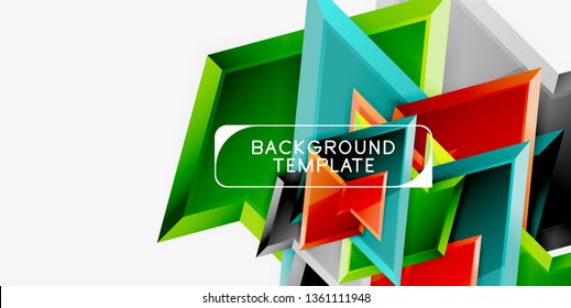 Plano de fundo geométrico mínimo de projeto. Cartaz vetor moderno