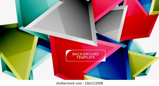 Geometric minimal design background. Vector modern poster