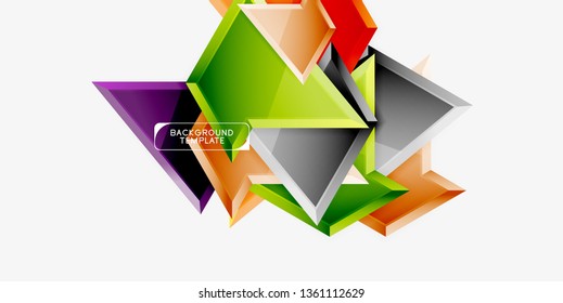 Geometric minimal design background. Vector modern poster