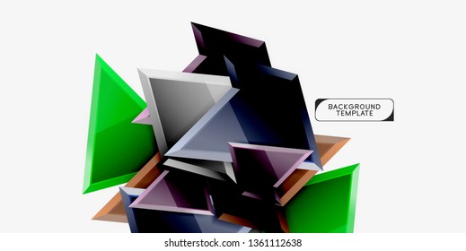 Geometric minimal design background. Vector modern poster