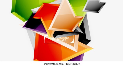 Geometric minimal design background. Vector modern poster