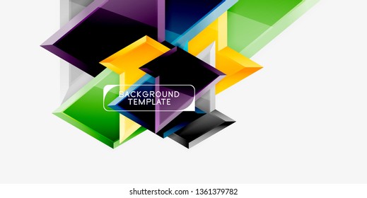 Geometric minimal design background. Vector modern poster