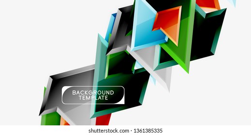 Geometric minimal design background. Vector modern poster