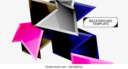 Geometric minimal design background. Vector modern poster