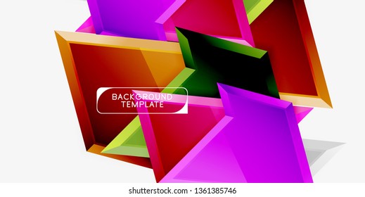 Geometric minimal design background. Vector modern poster