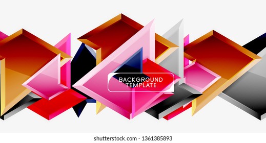 Geometric minimal design background. Vector modern poster