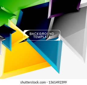 Geometric minimal design background. Vector modern poster
