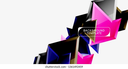 Plano de fundo geométrico mínimo de projeto. Cartaz vetor moderno