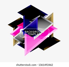 Fondo de diseño mínimo geométrico. Afiche moderno del vector
