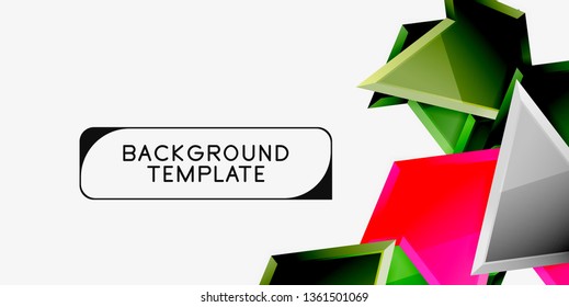Geometric minimal design background. Vector modern poster