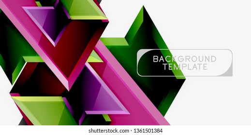 Geometric minimal design background. Vector modern poster