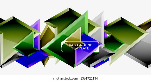 Geometric minimal design background. Vector modern poster