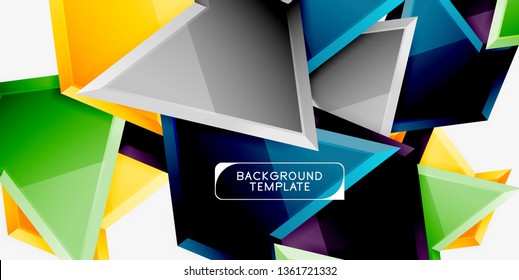 Geometric minimal design background. Vector modern poster