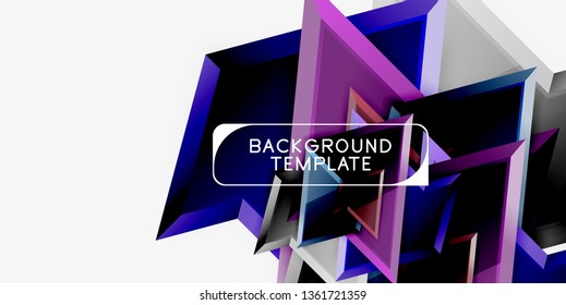 Geometric minimal design background. Vector modern poster