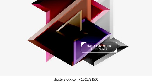 Geometrischer minimaler Design-Hintergrund. Modernes Vektor-Poster