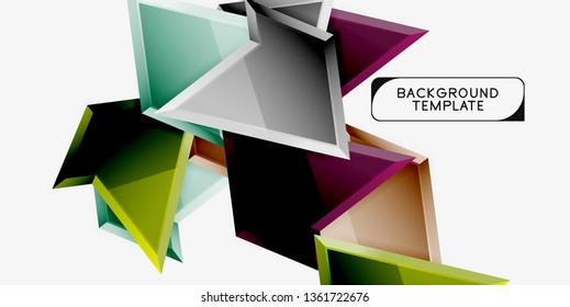 Geometric minimal design background. Vector modern poster