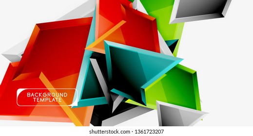 Geometric minimal design background. Vector modern poster