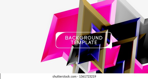 Geometric minimal design background. Vector modern poster