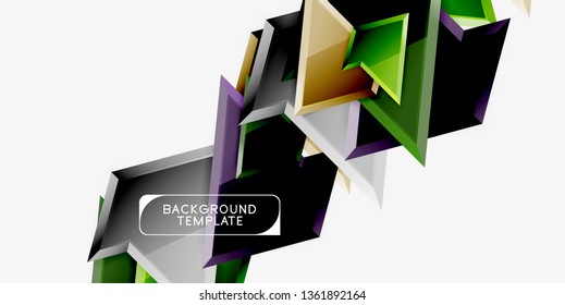 Geometric minimal design background. Vector modern poster