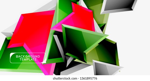 Geometric minimal design background. Vector modern poster