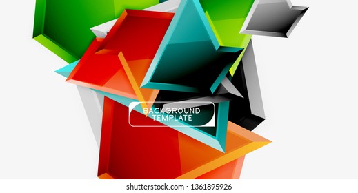 Geometric minimal design background. Vector modern poster