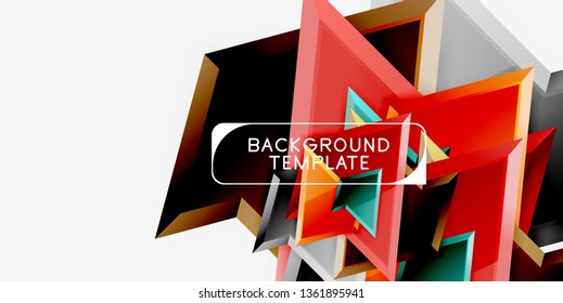 Plano de fundo geométrico mínimo de projeto. Cartaz vetor moderno