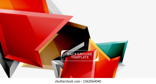 Geometric minimal design background. Vector modern poster