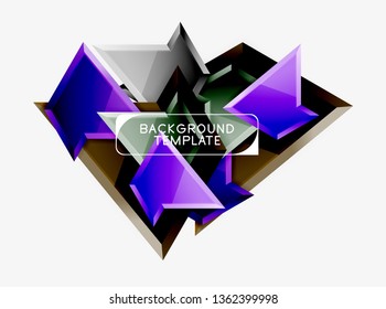 Geometric minimal design background. Vector modern poster
