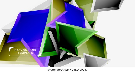 Geometric minimal design background. Vector modern poster