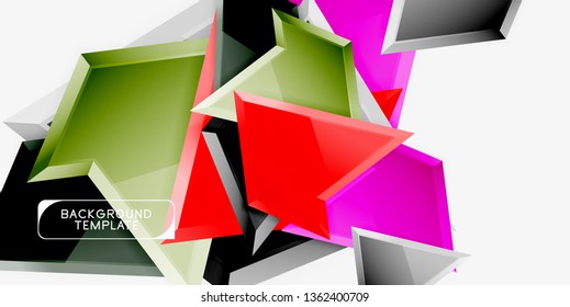 Geometric minimal design background. Vector modern poster