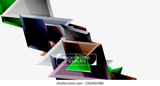 Geometric minimal design background. Vector modern poster