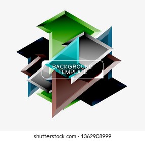 Geometric minimal design background. Vector modern poster