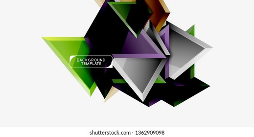 Geometric minimal design background. Vector modern poster