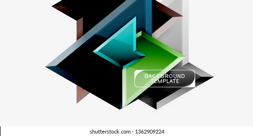 Geometric minimal design background. Vector modern poster