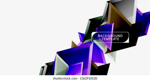 Geometric minimal design background. Vector modern poster
