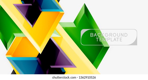 Geometric minimal design background. Vector modern poster