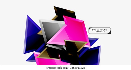 Geometric minimal design background. Vector modern poster