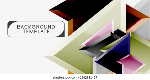 Fondo de diseño mínimo geométrico. Afiche moderno del vector