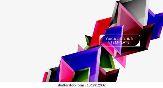 Geometric minimal design background. Vector modern poster