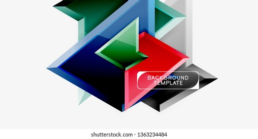 Geometric minimal design background. Vector modern poster