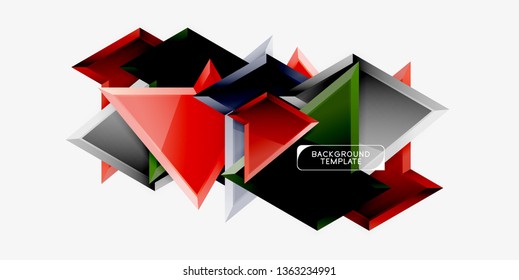 Geometric minimal design background. Vector modern poster