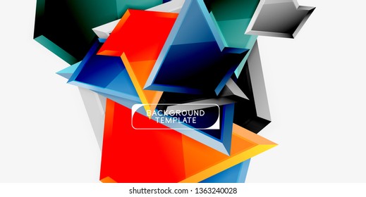 Geometric minimal design background. Vector modern poster