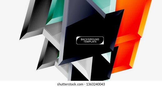 Geometric minimal design background. Vector modern poster
