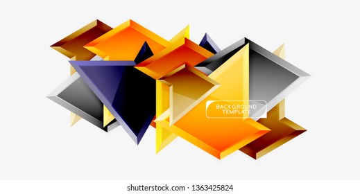 Geometric minimal design background. Vector modern poster
