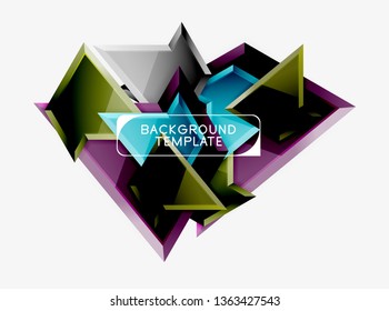 Geometric minimal design background. Vector modern poster