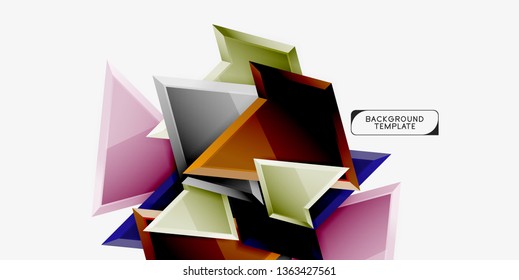 Geometric minimal design background. Vector modern poster