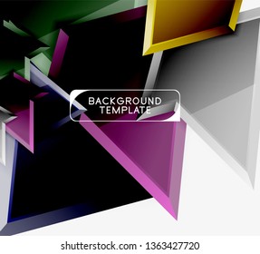 Geometric minimal design background. Vector modern poster