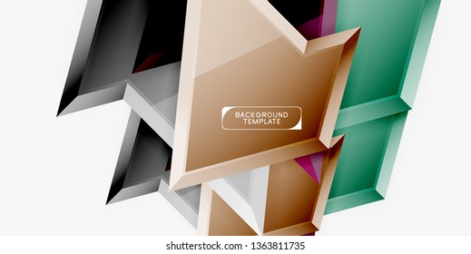 Geometric minimal design background. Vector modern poster