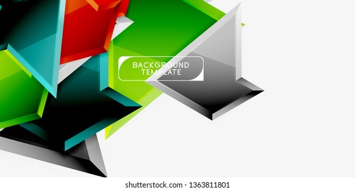 Geometric minimal design background. Vector modern poster