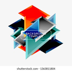 Geometric minimal design background. Vector modern poster